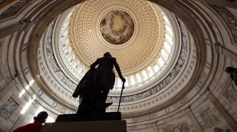 Inside Capitol Dome Stock Footage 25364133