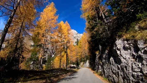 Inside car dashboard point of view driving on mountain road Stock Footage 120782449