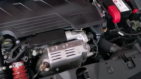 Inside the car engine compartment Stock Footage 157101023