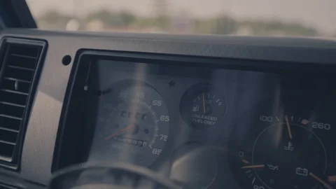 Inside car turn signal Video stock 99719380