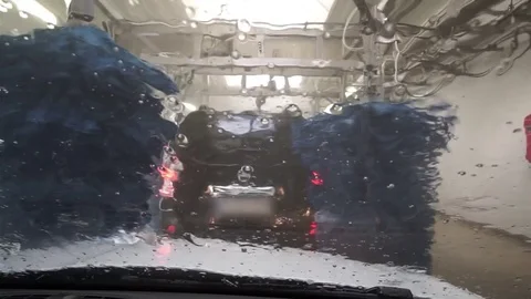Inside a car wash Stock Footage 81925616