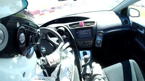 Inside Car while driving Stock Footage 41267076
