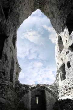 Inside carrigafoyle castle tower Stock Photos