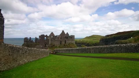 Inside castle side way revealing Stock Footage 200772830