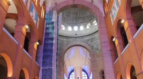 Inside Cathedral of Aparecida do Norte Stock Footage 25681852
