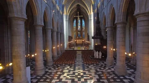 Inside the cathedral Stock Footage 67615861