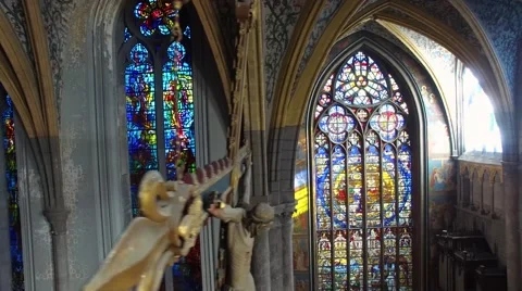 Inside the cathedral Stock Footage 67615881