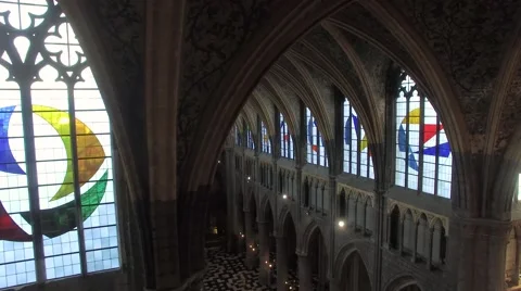 Inside the cathedral Stock Footage 67615889