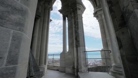 Inside the cathedral tower Stock Footage 79924095