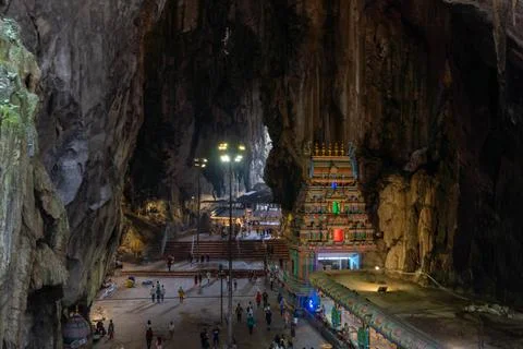 Inside the cave, batu cave, kuala lumpur. Stock Photos