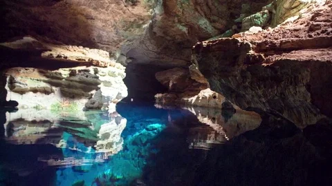 Inside cave Chapda Diamantina 스톡 동영상 71252373
