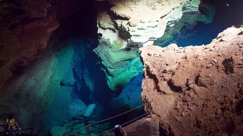 Inside cave in Chapda Diamantina mountains Stock-Footage 71251601