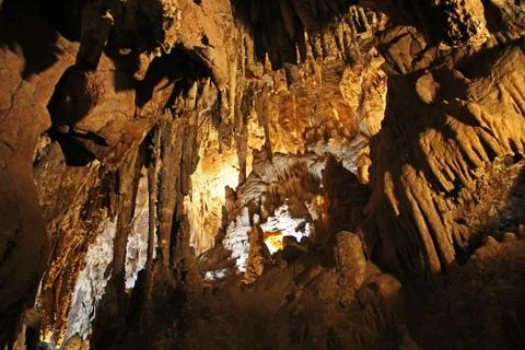 Inside the Cave of Colossal Cave Mountain Park Stock Photos
