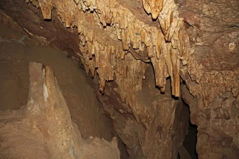 Inside the Cave of Colossal Cave Mountain Park Stock Photos