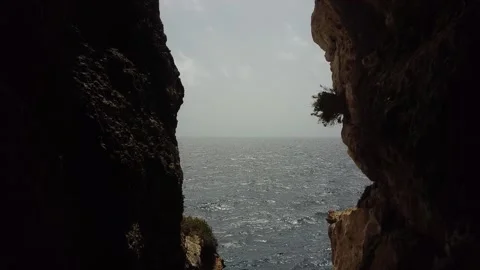 From the inside of a cave Video stock 261302267