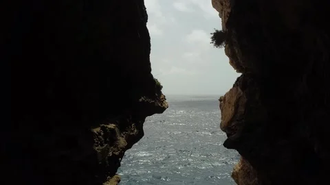 From the inside of a cave Video stock 261302283