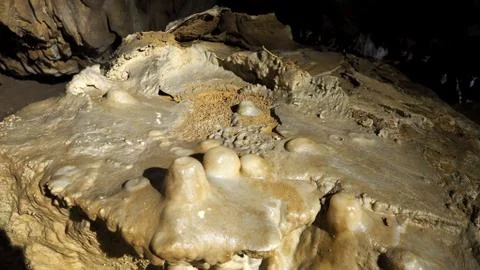 Inside cave form stalagmite limestone Stock Photos