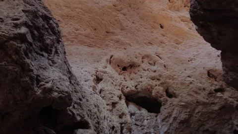 Inside a Cave in The Grand Canyon with Waterfall Audio. 스톡 동영상 157189656