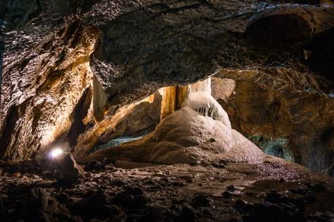 Inside of a cave Stock Photos