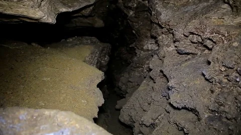 Inside the cave of Ternopil Stock Footage 70113517