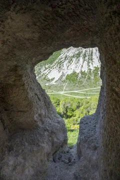 Inside in cave town Chufut-kale, Crimea Stock Photos