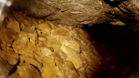 Inside the Cave - Walk Around Inside a Cave Stock-Footage 60611133