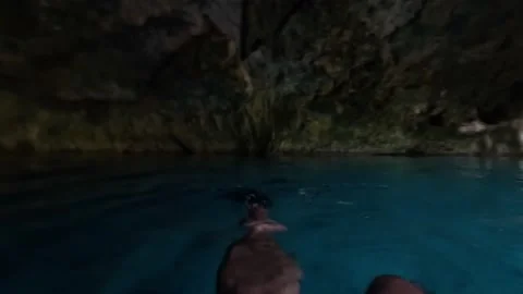 Inside a Cenote at Tulum, Riviera Maya Stock Footage 230341772