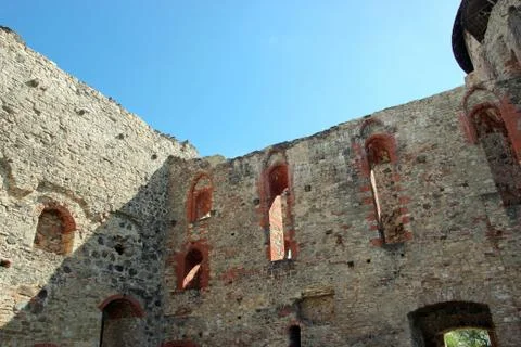Inside Cesis Castle Stockfoto's