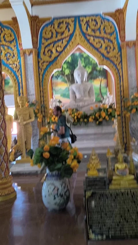 Inside Chalong temple Stock Footage 281713899