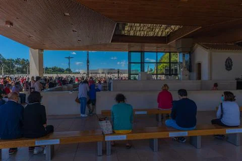 Inside the chapel at the Fatima sanctuary Stock Photos
