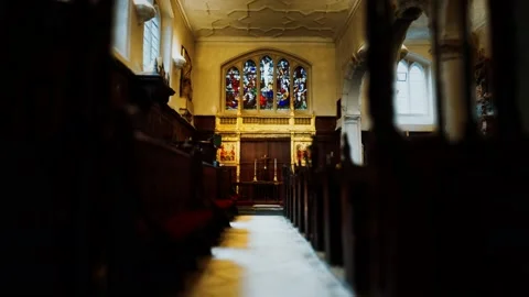 Inside the Charterhouse Chapel interior Stock Footage 141053046