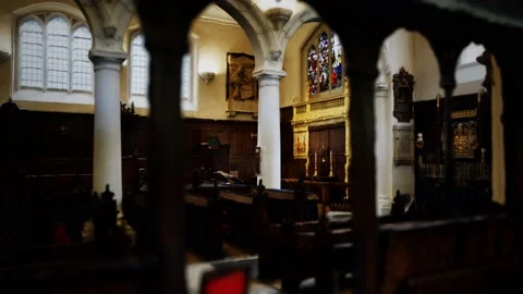 Inside the Charterhouse Chapel interior Stock Footage 142064548