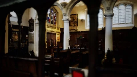 Inside the Charterhouse Chapel interior Vídeo Stock 144628110