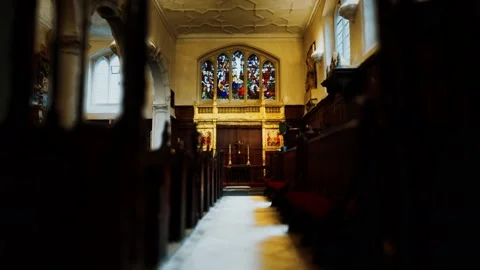 Inside the Charterhouse Chapel interior Vídeo Stock 150430586