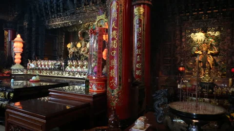 Inside Chikung temple Stock Footage 34514904
