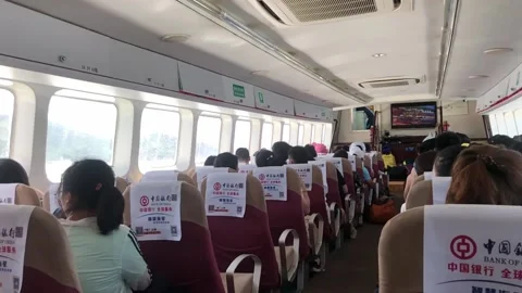 Inside Chinese Passenger Boat Video stock 137745618