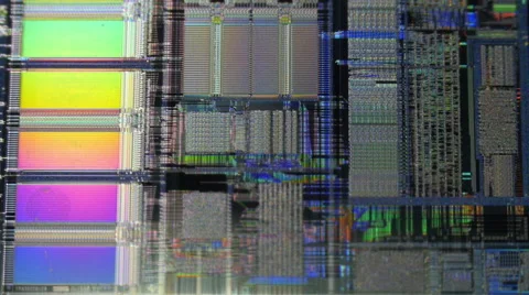 Inside the chip. Photolithography the integrated circuit,  topological photomask Stock Footage 41918390