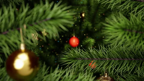 Inside Of Christmas Tree Stock Footage 166381318