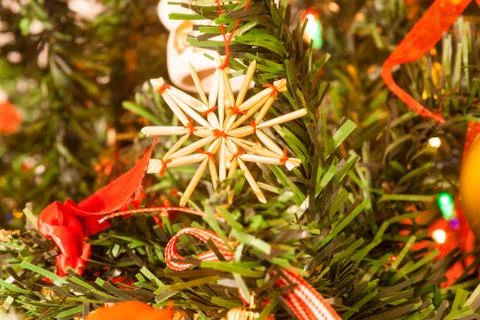 Inside the christmas tree Stock Photos