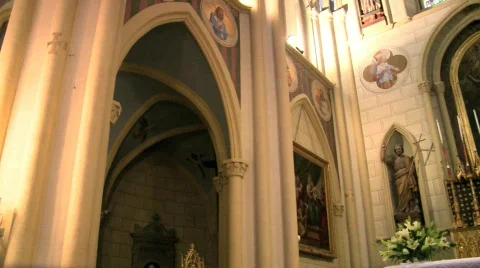 Inside a church 2 Stock Footage 605548
