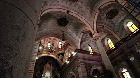 Inside Church 4 Stock Footage 10809579