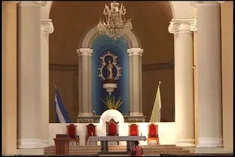 Inside of church Stock Footage