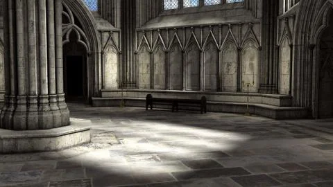 Inside a church Stock Illustration