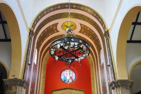 Inside a church Stock Photos