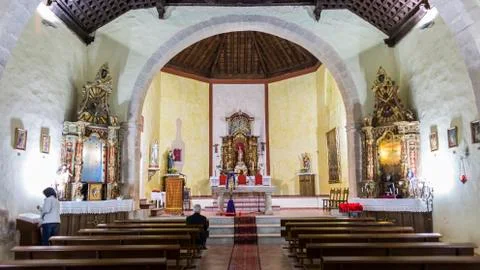 Inside a church. Stock Photos
