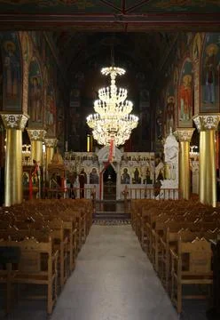 Inside Church 库存照片