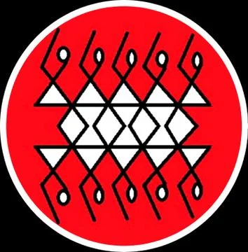 Inside circle attractive unique design with black background Stock Illustration