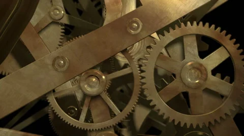 Inside a clock, green screen at the end Stock Footage 43331731