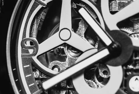 Inside of the clock Foto stock