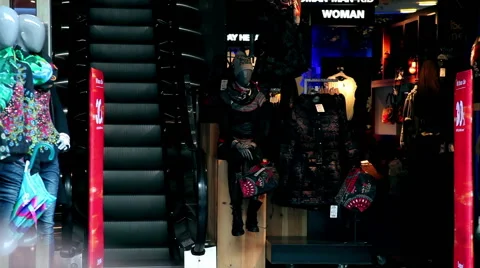 Inside a cloth store Stock Footage 45161341